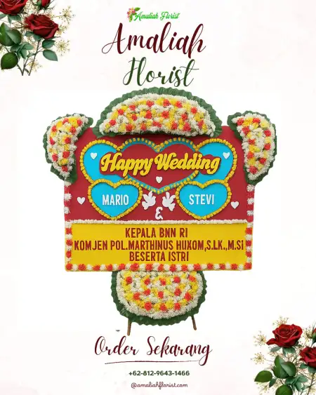 Papan Bunga Pernikahan Sombo